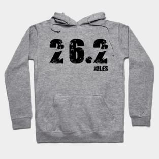 Distressed 26.2 Miles Full Marathon Race Long Distance Runner Hoodie